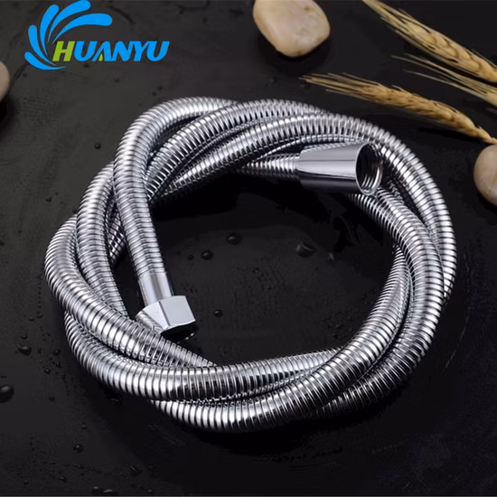 High Pressure Bathroom Accessories Chromed Stainless Steel Shower Hose