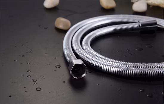 High Pressure Bathroom Accessories Chromed Stainless Steel Shower Hose