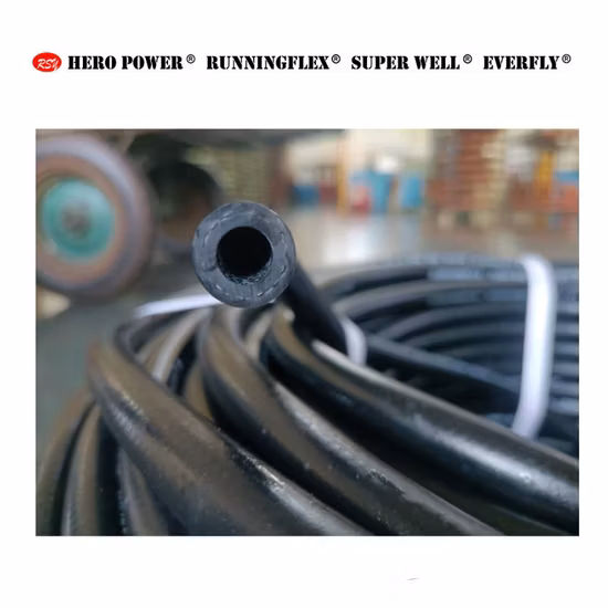 부드러운 직물 직물 편조 호스, 20 bar, 300 psi, 공기, 물, 난방유, 산업 서비스용 고무 ​​호스