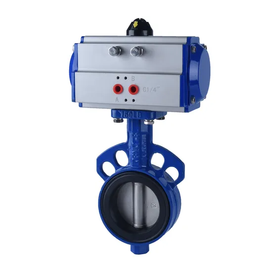 SS304 SS316 스테인레스 스틸 위생 버터플라이 밸브(클램프 엔드 및 공압식 액추에이터 포함)