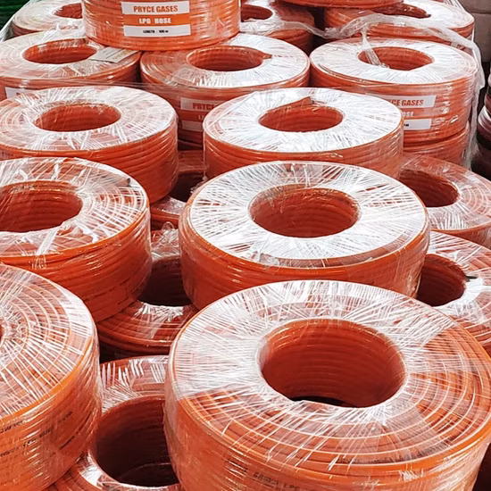 편조 PVC 고무로 제작된 유연한 고압 공압 공기 압축기 LPG 가스 호스