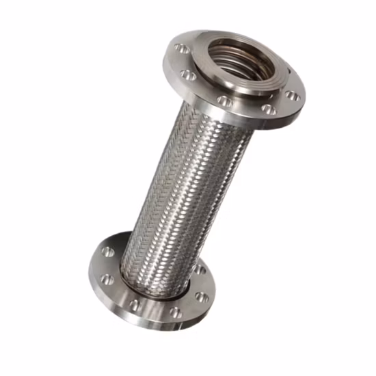 장착 플랜지가 있는 스테인레스 스틸 DN 1/4-12인치로 제작된 유연한 주름형 호스